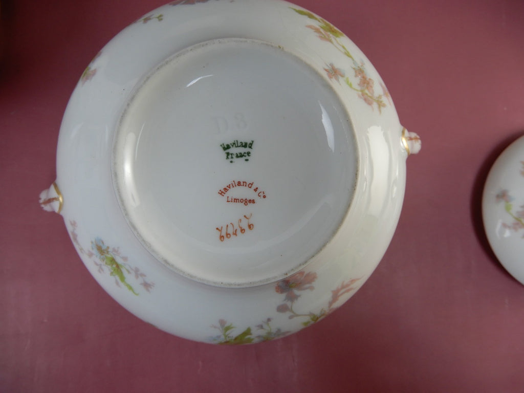 Vintage Haviland Limoges Schleiger 79,Gravy Boat,Sugar Bowl & Creamer