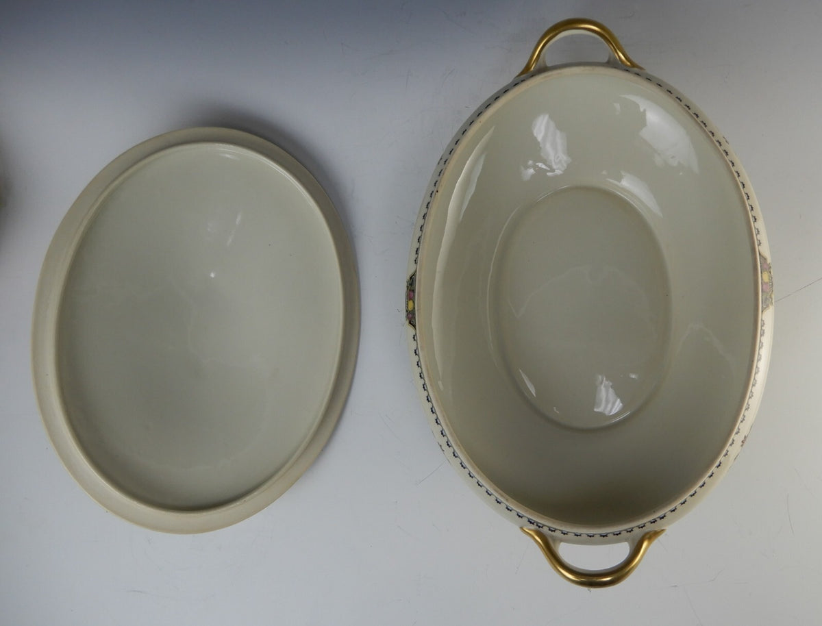 Vintage 1920 Noritake China Ivory "Colonade" Oval Vegetable Serving Bowl