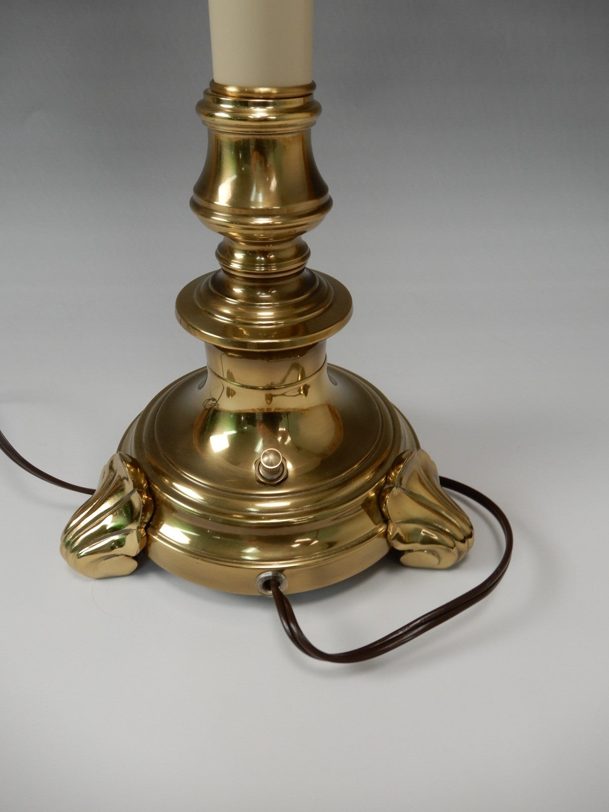 Vintage Stiffel Brass Candlestick Table Lamp 29-1/2" Tall