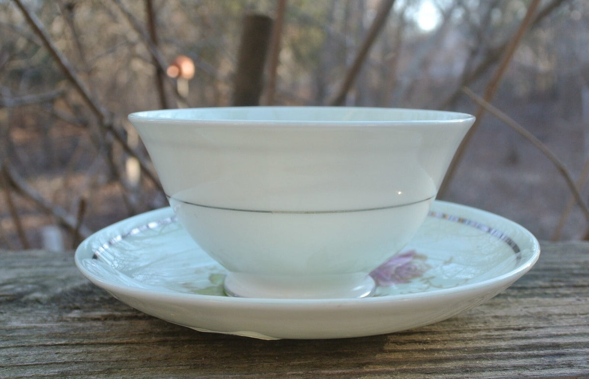 Paragon “ HM The Queen & HM Queen Mary”Light Green Floral Cup And Saucer England