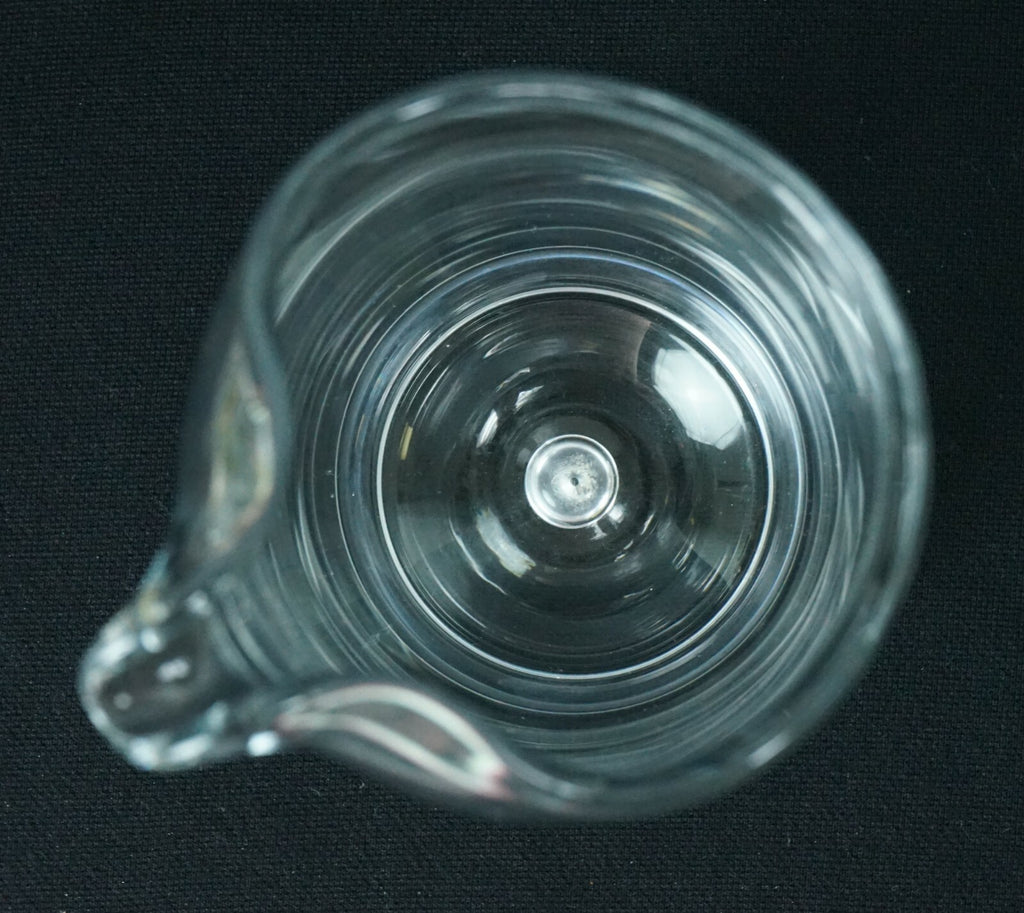 Vintage Cocktail Pitcher w/ Glass Stirrer Open Bubble in the Base 9-1/8"