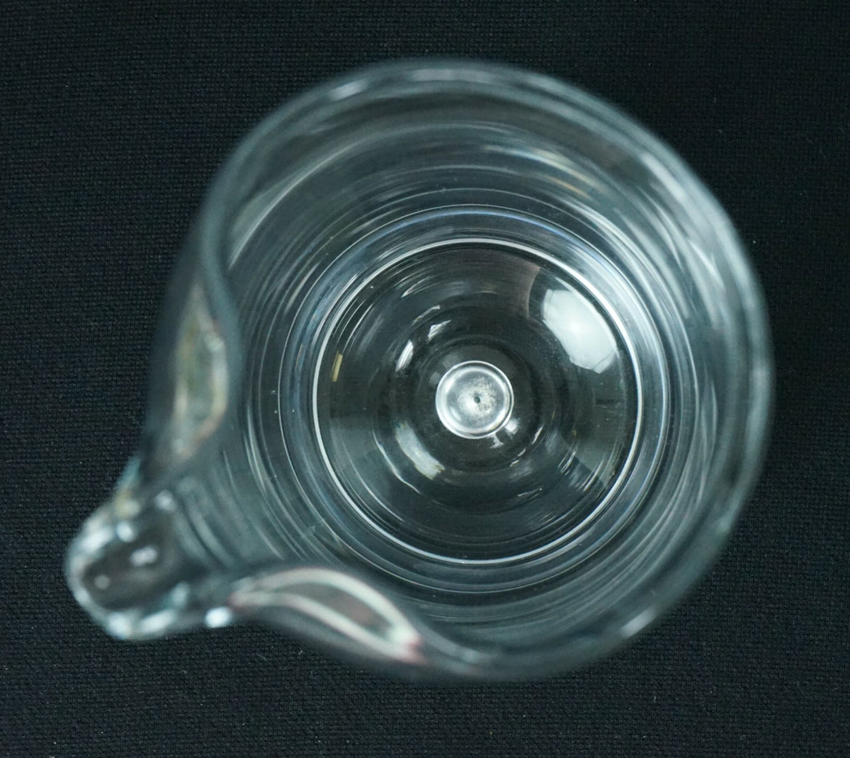 Vintage Cocktail Pitcher w/ Glass Stirrer Open Bubble in the Base 9-1/8"