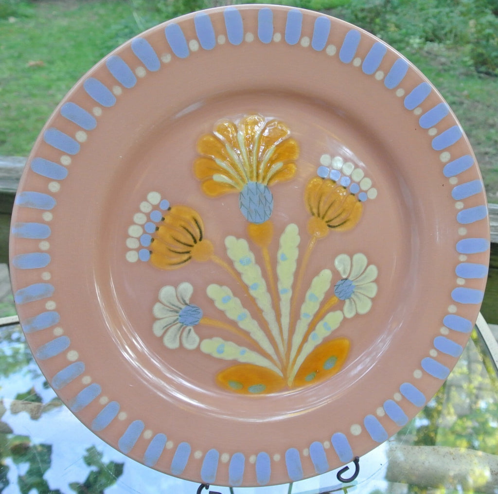 Diamondstone Laveno 12-1/2"  Platter with Flowers Made in Italy