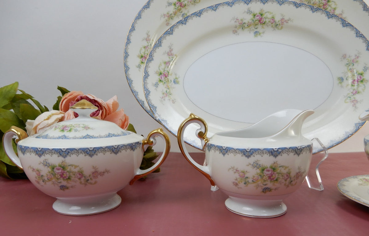 Set of Six Serving Pieces Meito China N.S.P.(Nagoya Seito Porcelain) Japan