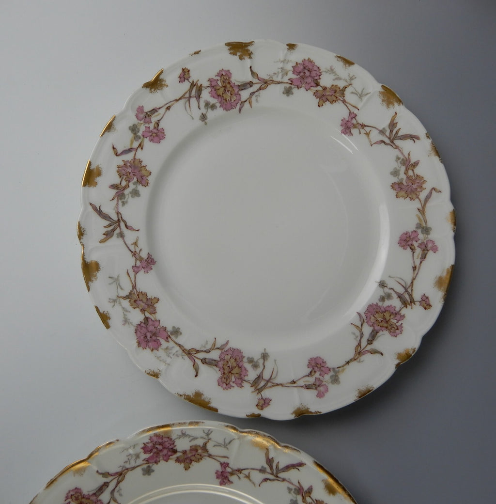 Antique Haviland Limoges France Set of Four 8-1/2" Luncheon Plates