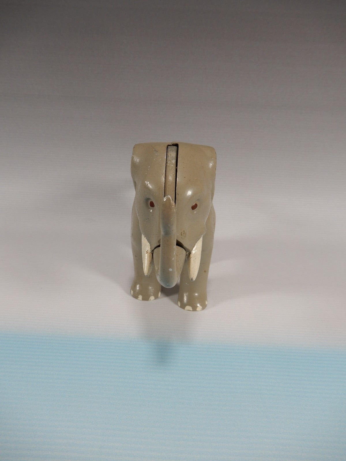Vintage Metal (Aluminum) Elephant Bank Figure with Movable Trunk