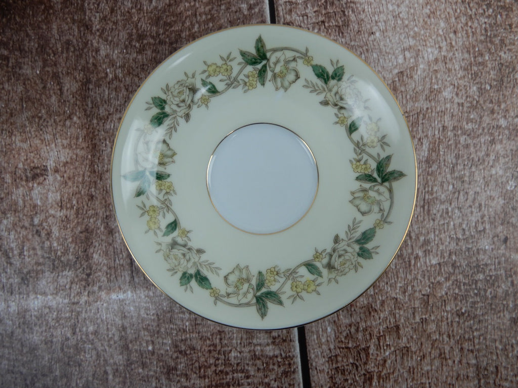 Vintage Noritake Morimura 5020 White Rose and Leaf Set of 3 Cups and Saucers