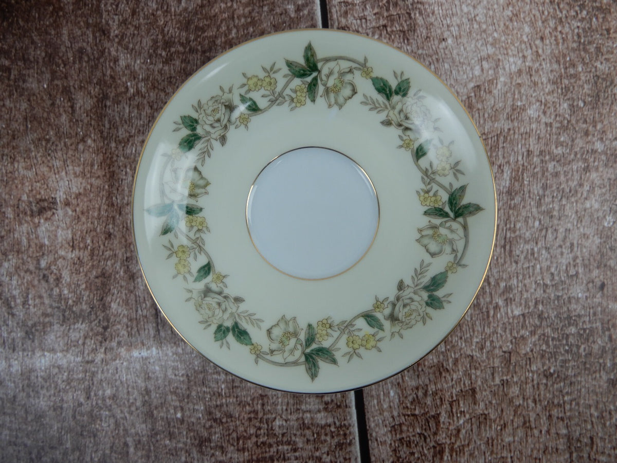 Vintage Noritake Morimura 5020 White Rose and Leaf Set of 3 Cups and Saucers