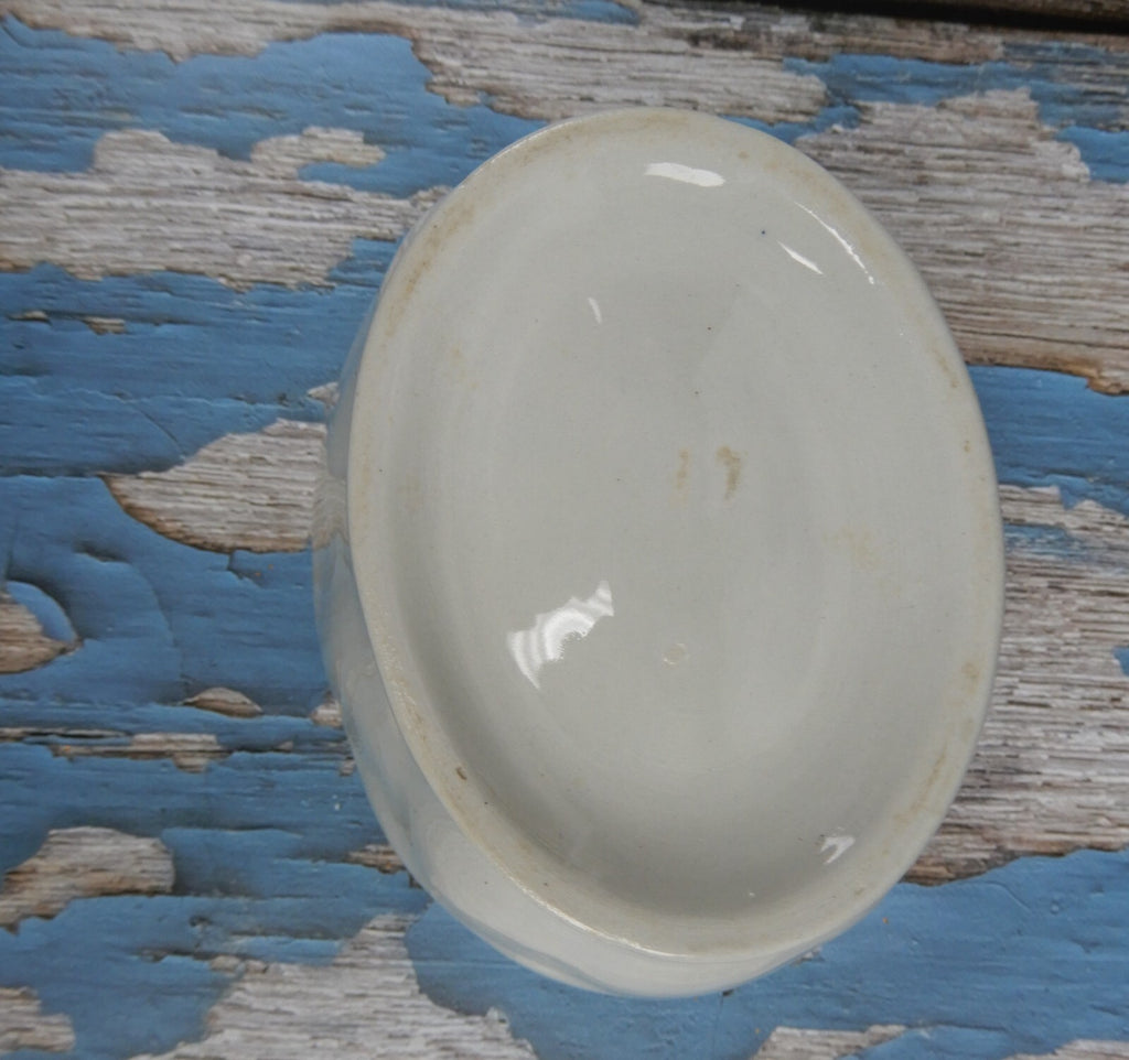 Antique Ironstone Early 1900s Pudding Jelly Mold Farmhouse Kitchen
