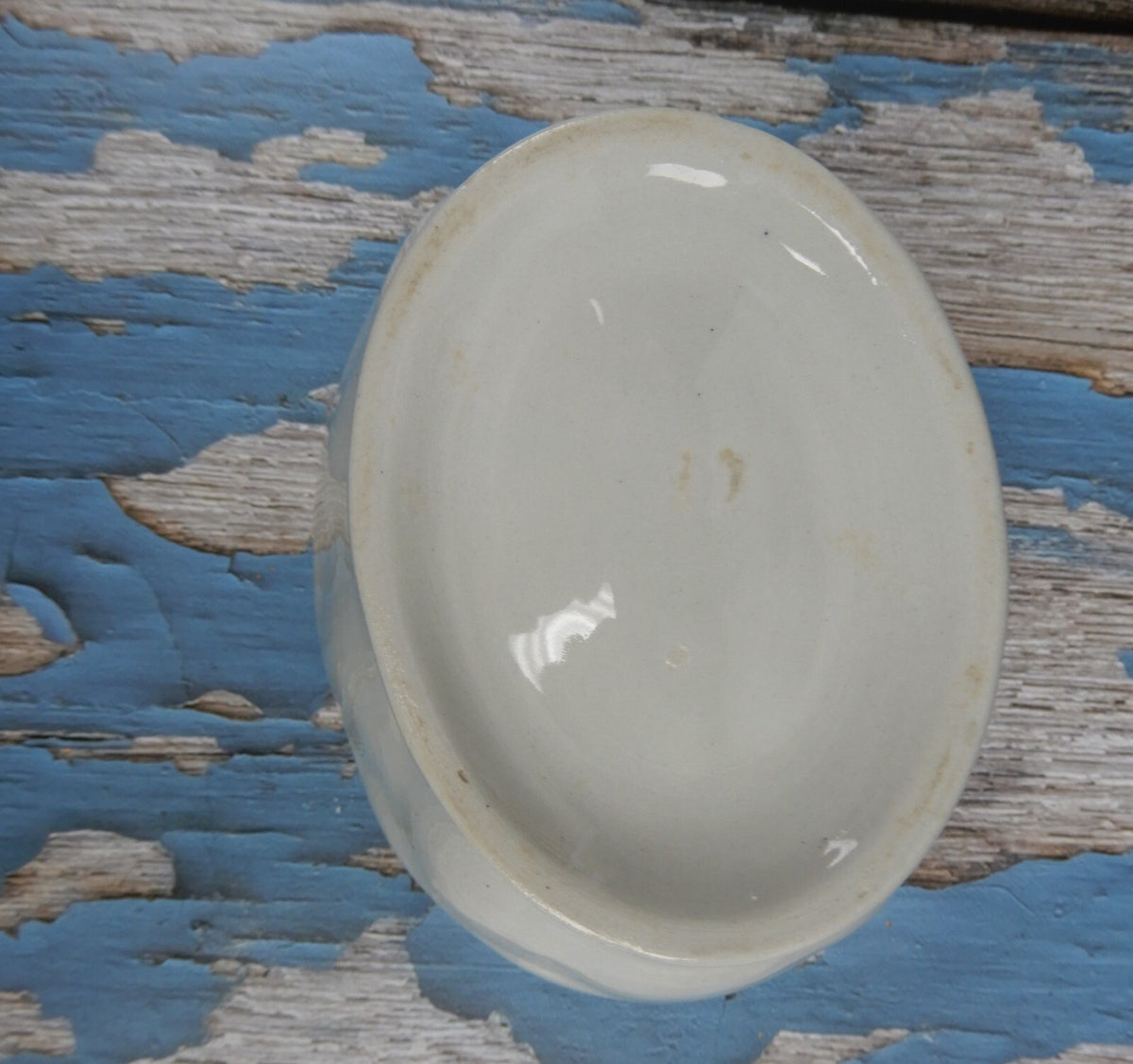 Antique Ironstone Early 1900s Pudding Jelly Mold Farmhouse Kitchen