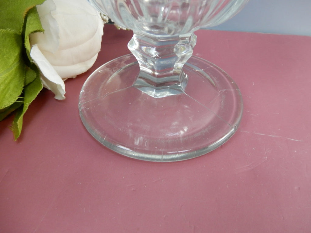Vintage "Excelsior Pattern" American Flint Glass Sugar Bowl