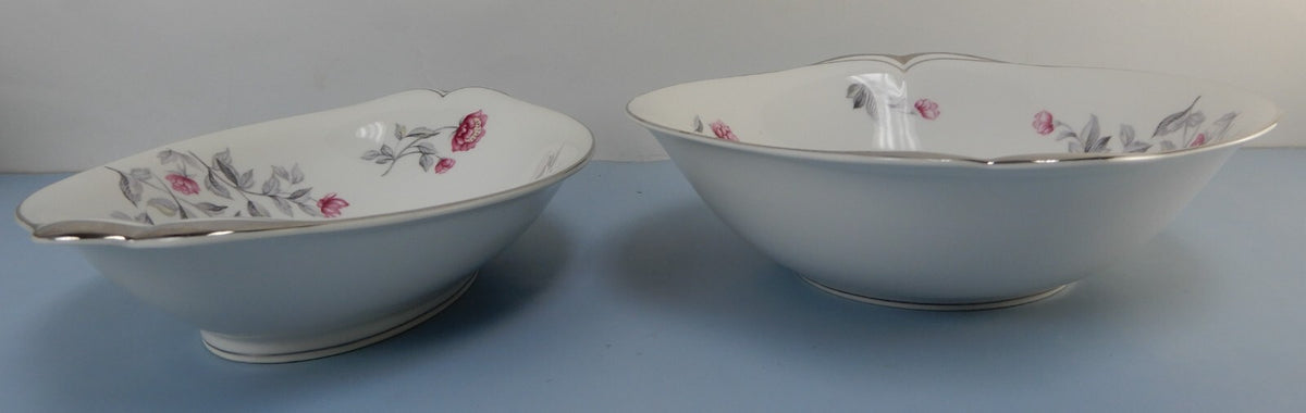 Vintage Meito Norleans China "Princess" One Oval Bowl and One Round Bowl