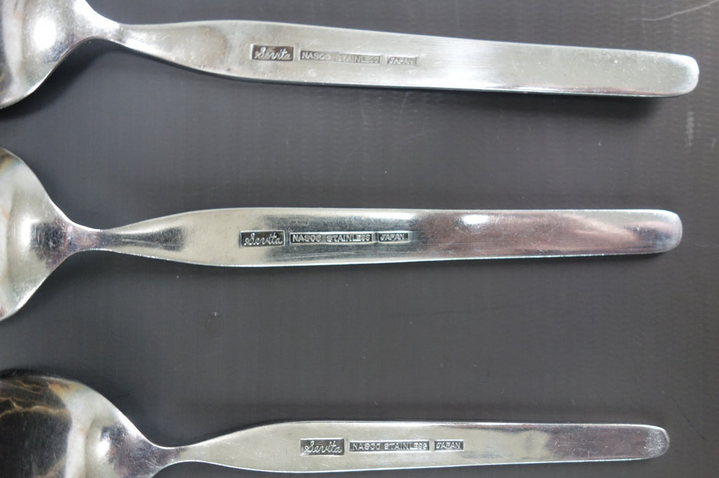 22 Piece of NASCO Sevita Repousse Floral Stainless Steel Made in Japan