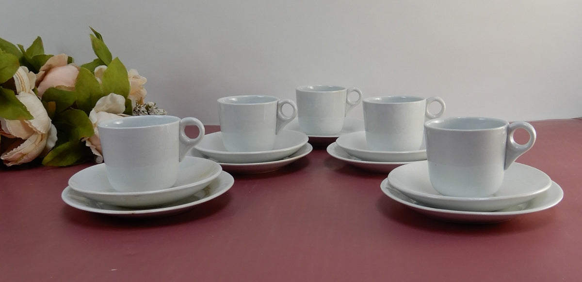 Antique J. & E. Mayer Set of 5 Cups,4 Saucers,5 Dessert Plates