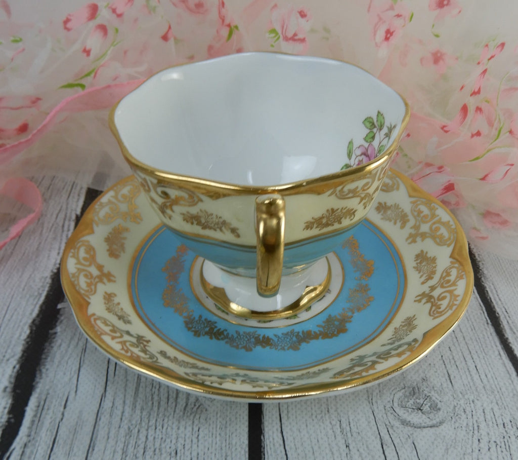 Vintage Royal Albert "Mayfair" Gold Filigree Cup and Saucer
