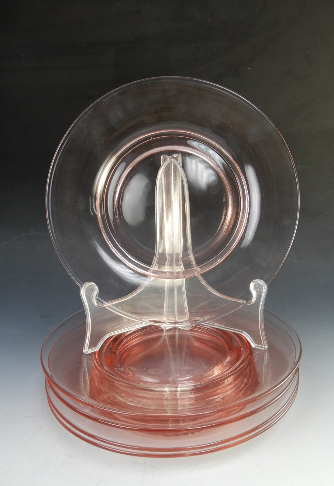 5 Tiffin-Franciscan Canterbury II Glass Pattern 8" Plates