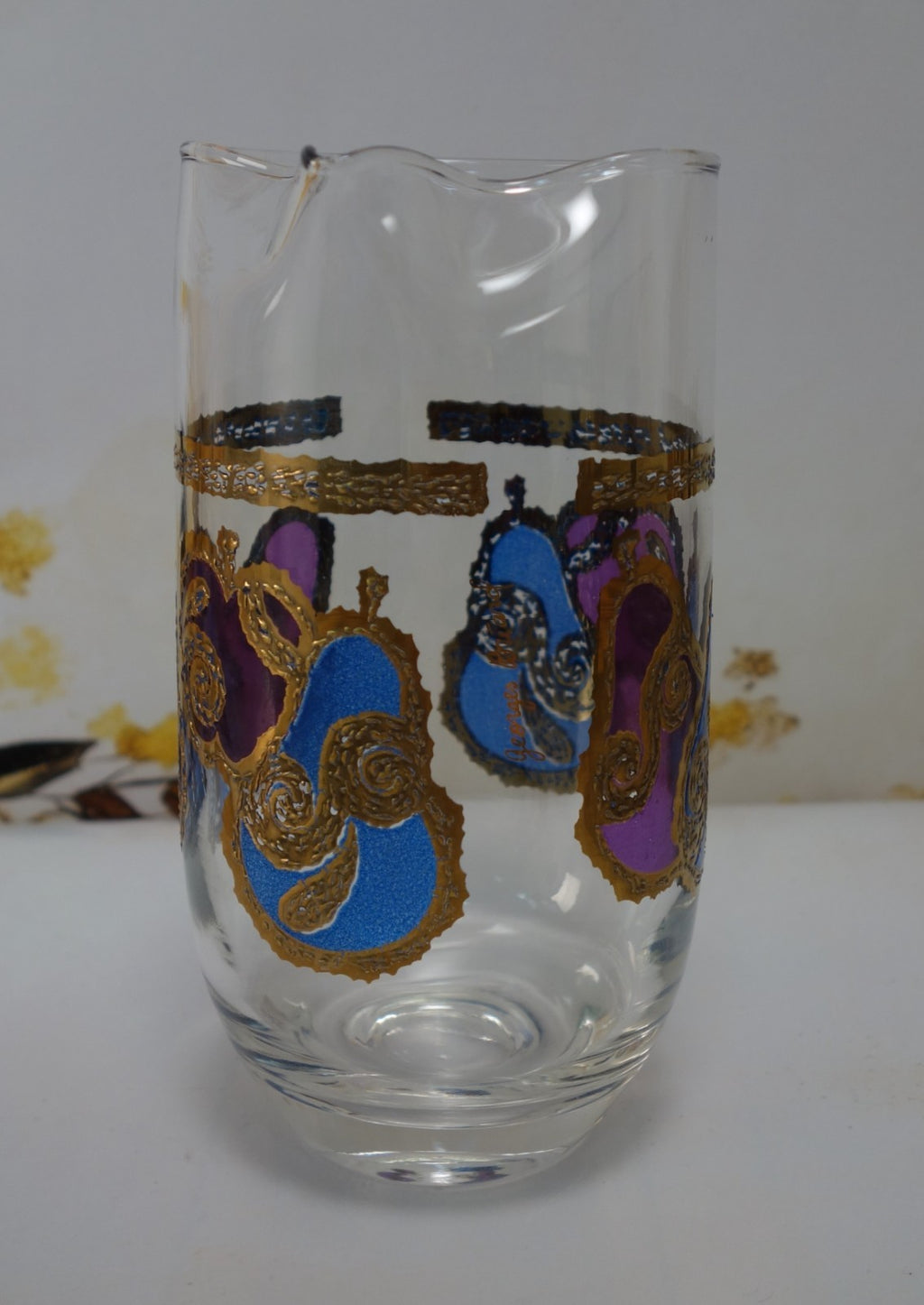 Georges Briard Signed Mid-Century Apple and Pear Pageant Martini Pitcher