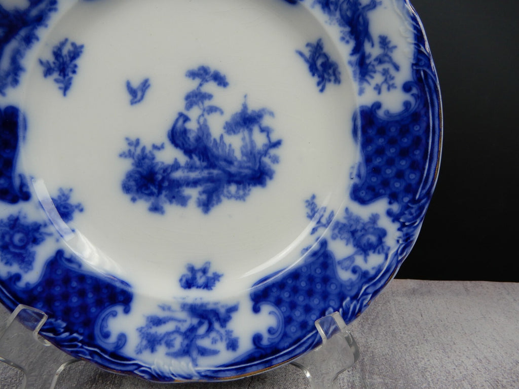 Antique 1903 Flow Blue by Thomas Furnival & Co. Pattern "Warwick" 9-1/2" Plate