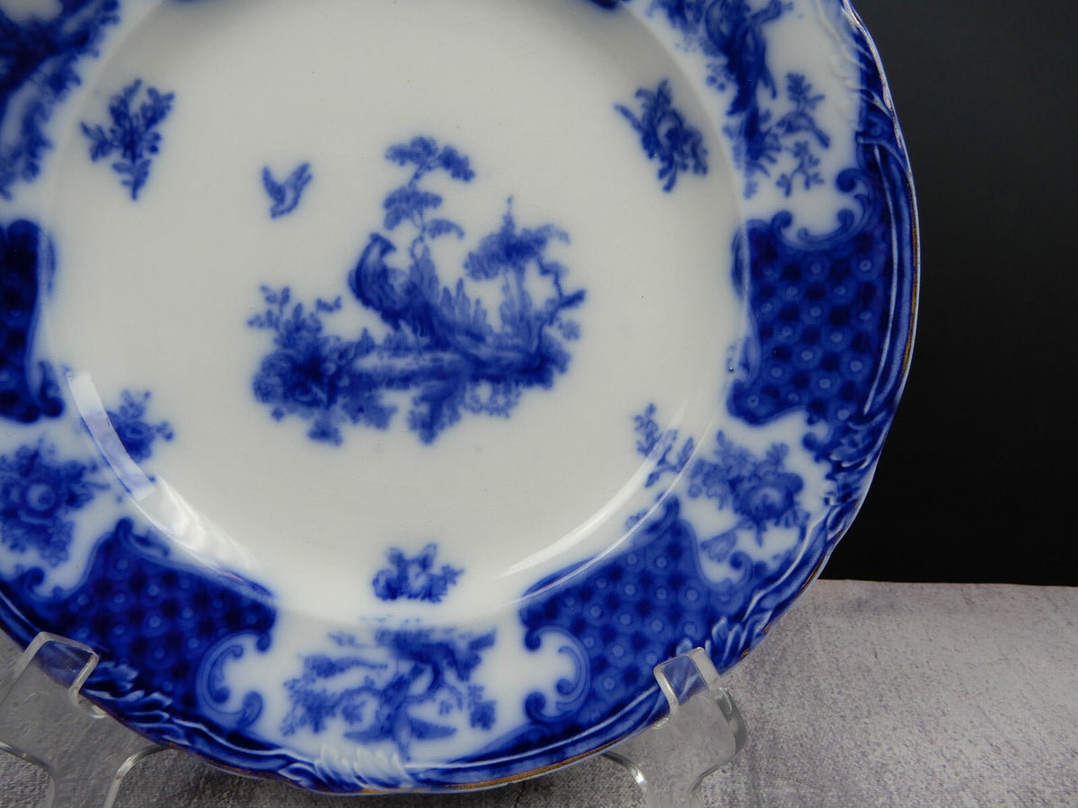 Antique 1903 Flow Blue by Thomas Furnival & Co. Pattern "Warwick" 9-1/2" Plate