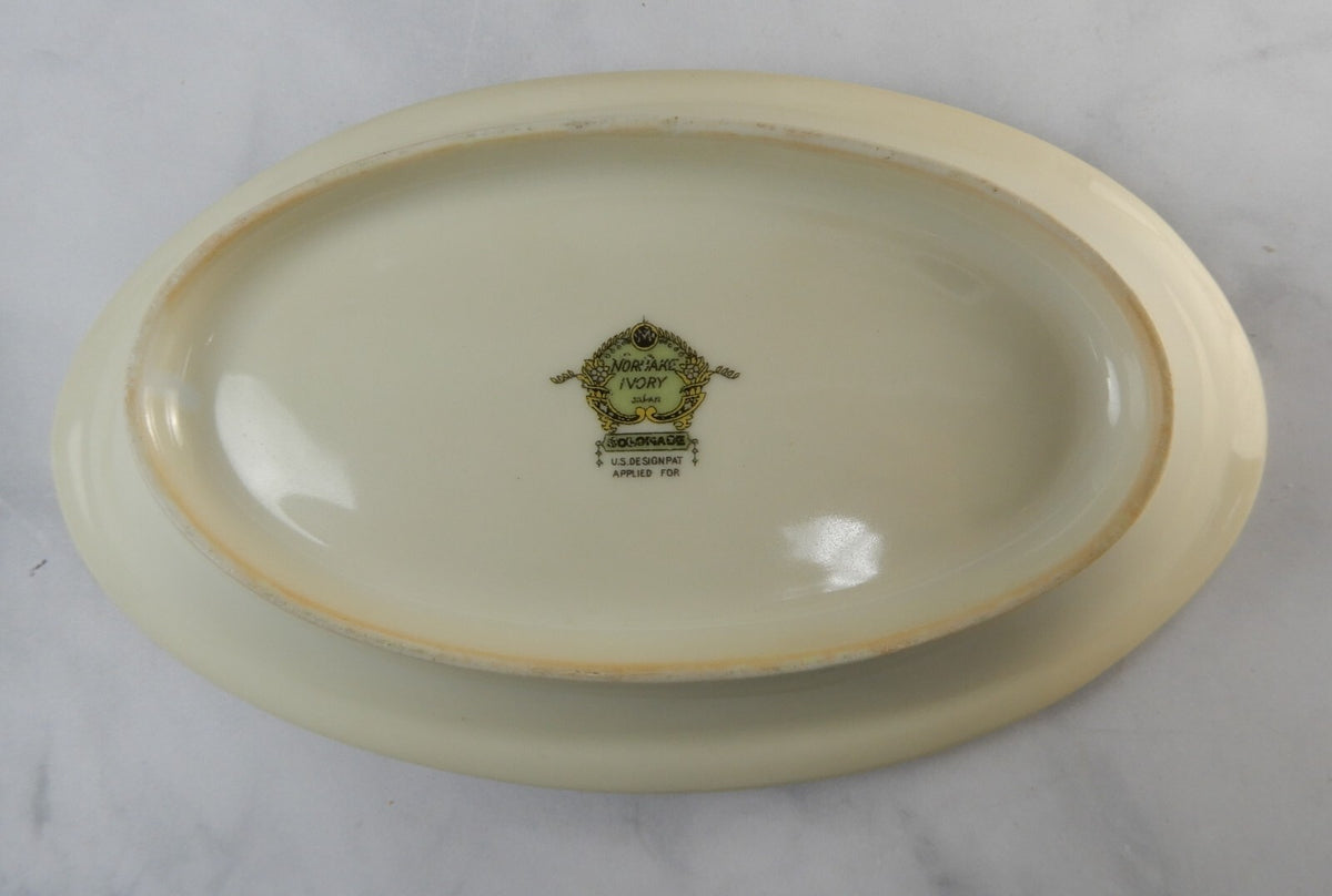 Vintage 1920 Noritake China Ivory "Colonade"  Four Piece Serveware Set