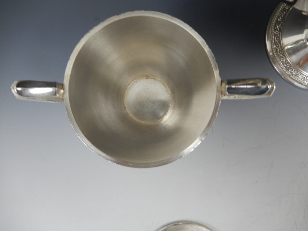 Oneida Community LTD.Lakewood Silverplate Coffee Pot ,Sugar Bowl and Creamer