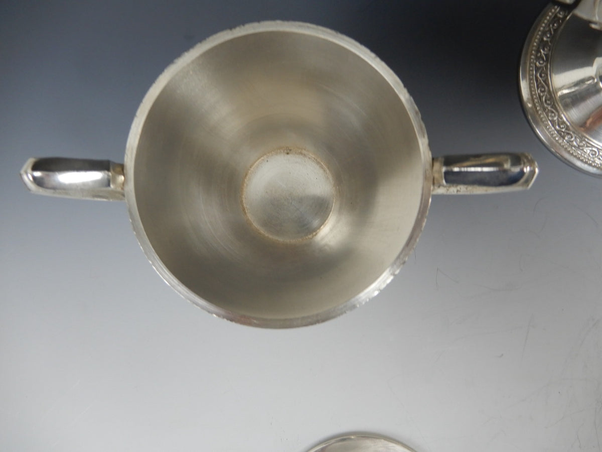 Oneida Community LTD.Lakewood Silverplate Coffee Pot ,Sugar Bowl and Creamer