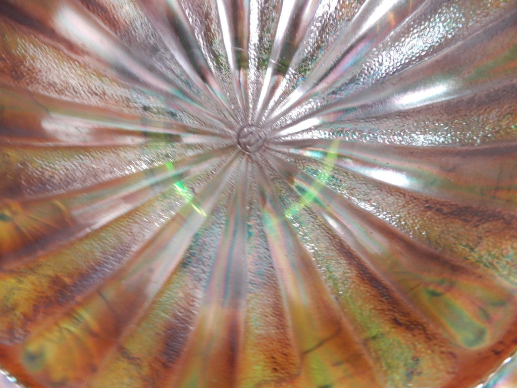 Beautiful Northwood Carnival Glass Wild Rose Open Edged Bowl