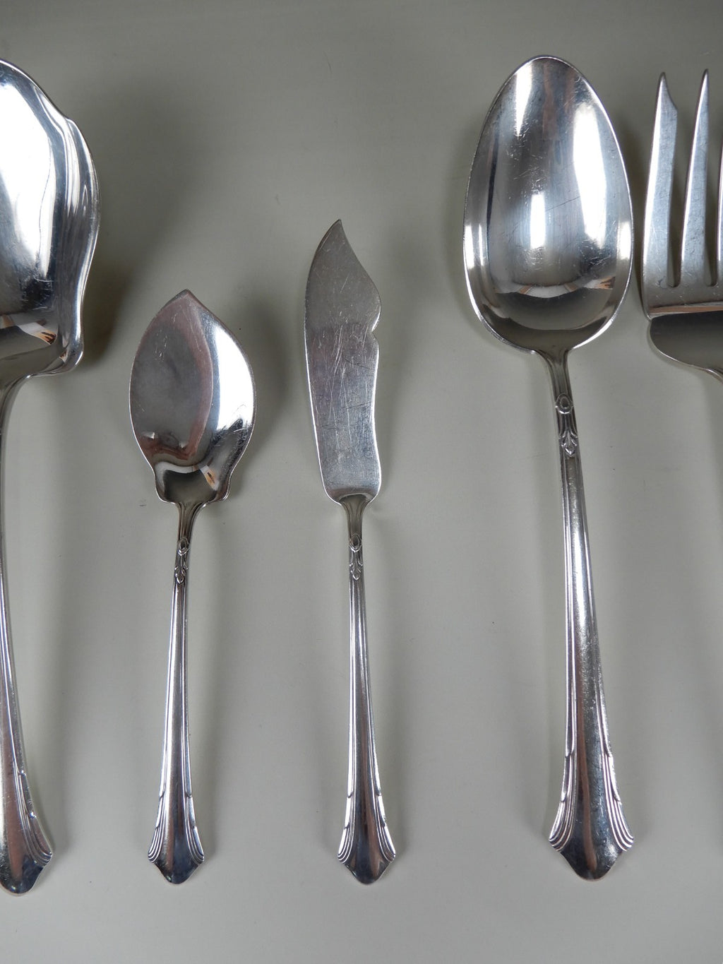 Set of 6 Gorham Lady Caroline Patent 1933 Silverplated Serving Pieces