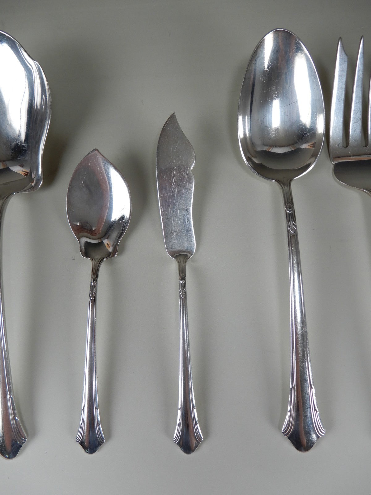 Set of 6 Gorham Lady Caroline Patent 1933 Silverplated Serving Pieces
