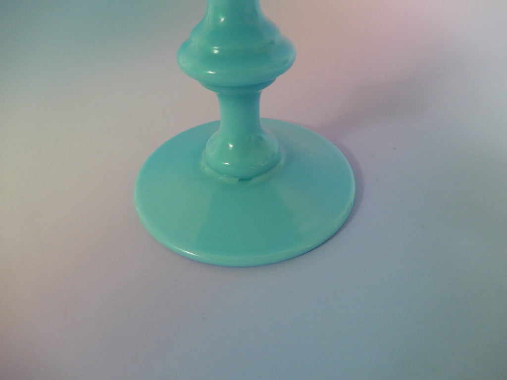 Vintage French Portieux Vallerysthal Blue Opaline Champagne Sherbet Goblet 5 oz