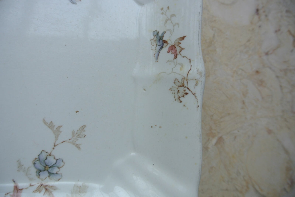 Vintage John Maddock,England Vitrified Rectangle  Platter, Vine Pattern 10-3/8"
