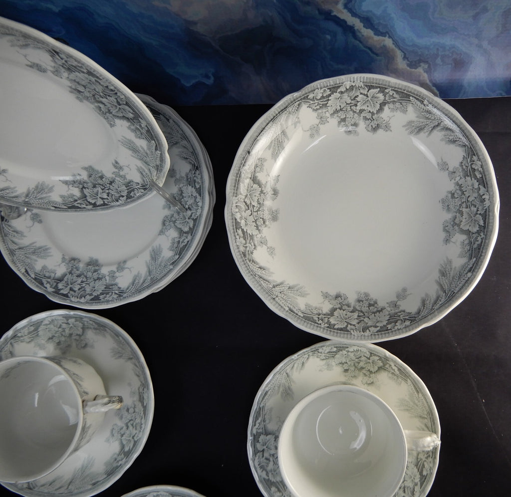 Imperial Pottery Harvest Grapes and Wheat 5-Piece Place Setting for 5
