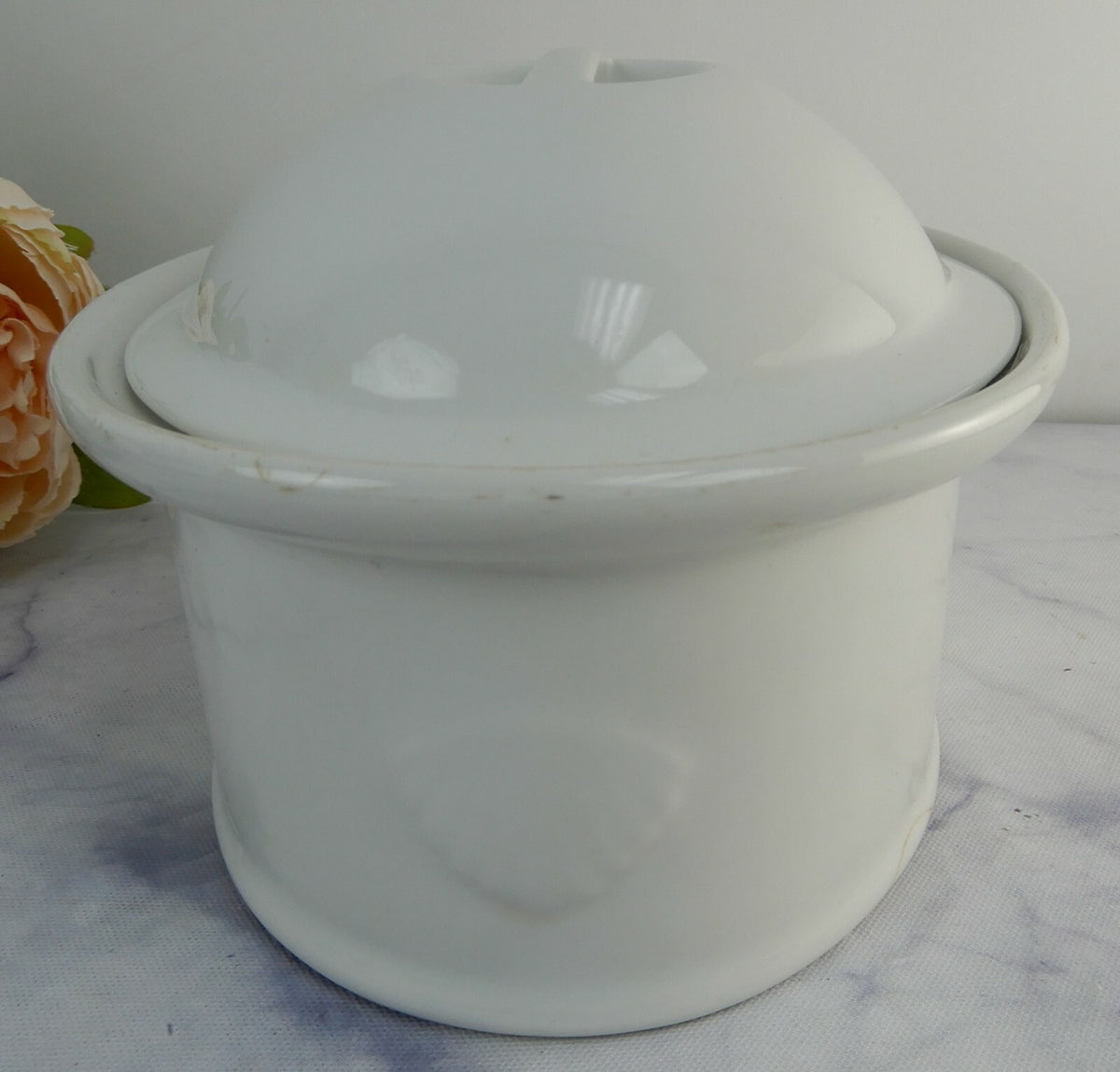 Vintage Pillivuyt Culinary White Oval Lidded Casserole Made In France