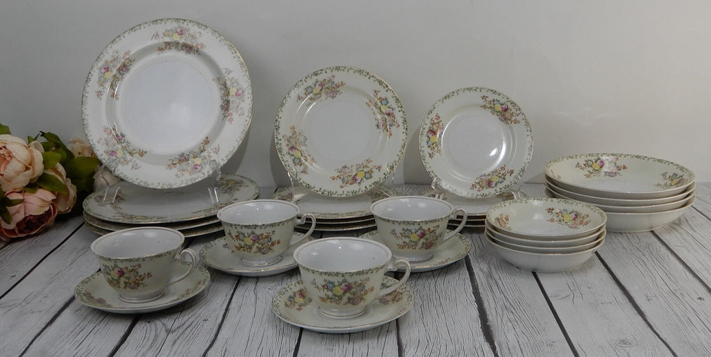 ~28 Pieces 7-Piece 4 Place Setting Regal China Japan with Imperfections