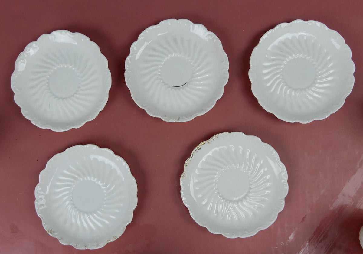 Vintage Set of 5 Demitasse Cup and Saucer No mark of Manufacturer