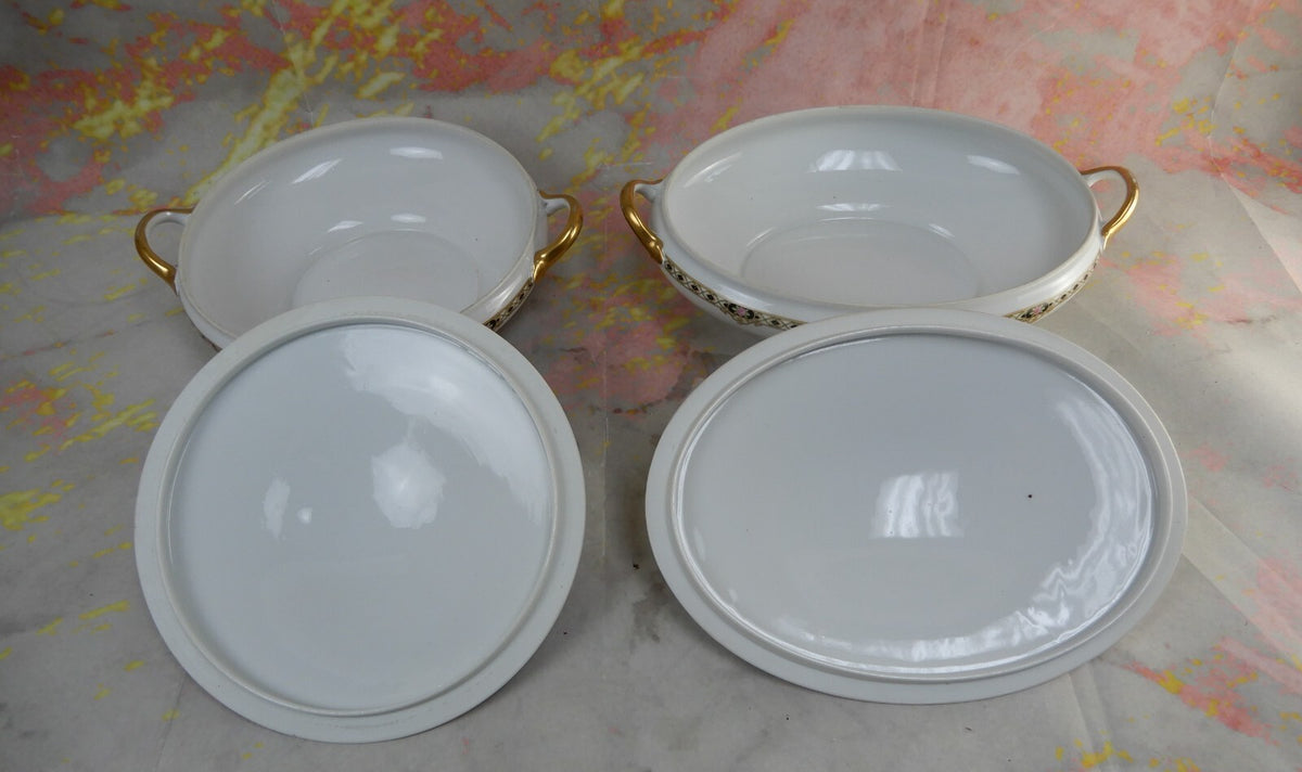 Set of Two Vintage Noritake Morimura "THE CEYLON"  Covered Serving Bowls