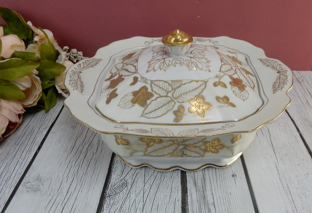 Anniversary Craftsman China Square Covered Vegetable Bowl Patten # 178