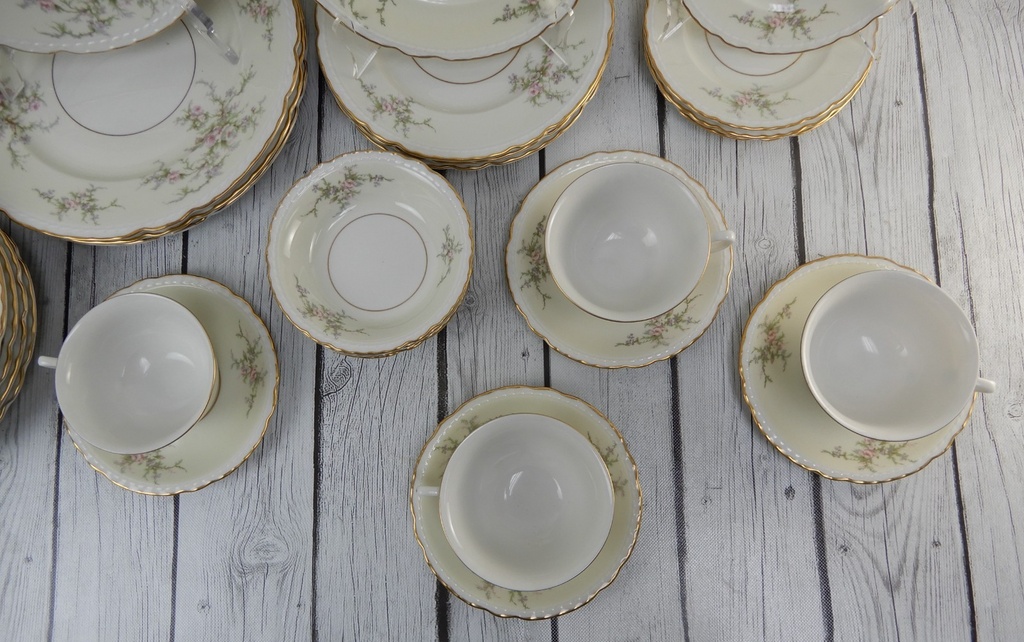 26 Piece Place Setting Arcadian Fine China "Old Rose"