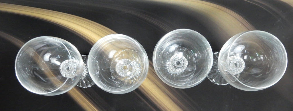 Mikasa Crystal The Ritz Wine Glasses Set of 4 Stemware 6-1/2" Tall ~ 7oz