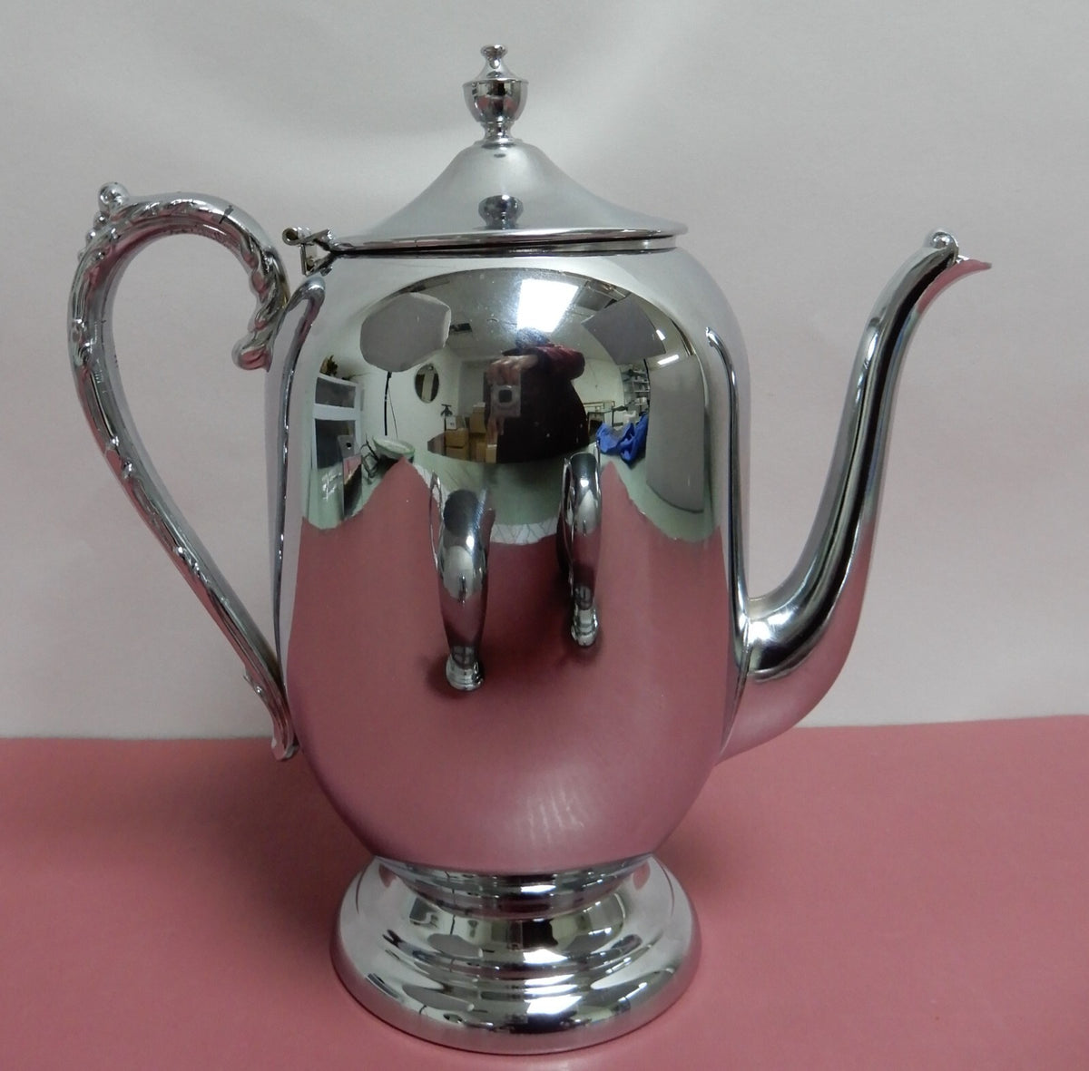 Vintage Sheridan Chrome Coffee Pot ,2 Handled Sugar Bowl w/Lid & Creamer