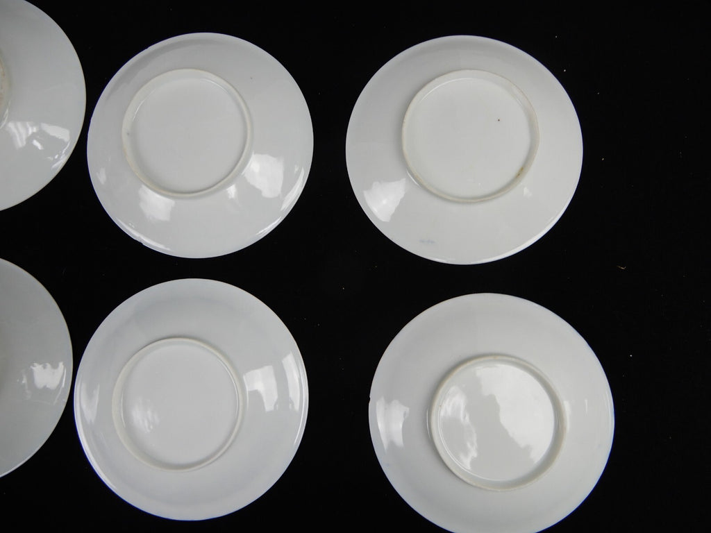 Flow Blue Style Set of 23 Piece 12 Ramekins Custard Cups with 11 Under Plates