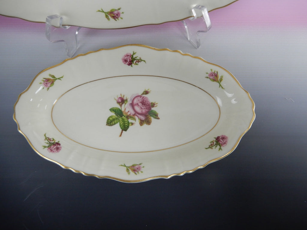 Vtge Federal Shape Syracuse China Victoria Rose -Platter and Relish Dish
