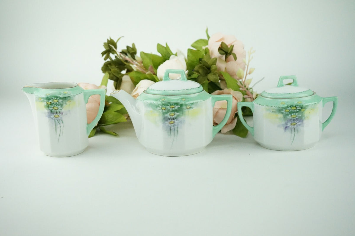 C. Tielsch  Altwasser Silesia Small Teapot,Creamer and Sugar Bowl
