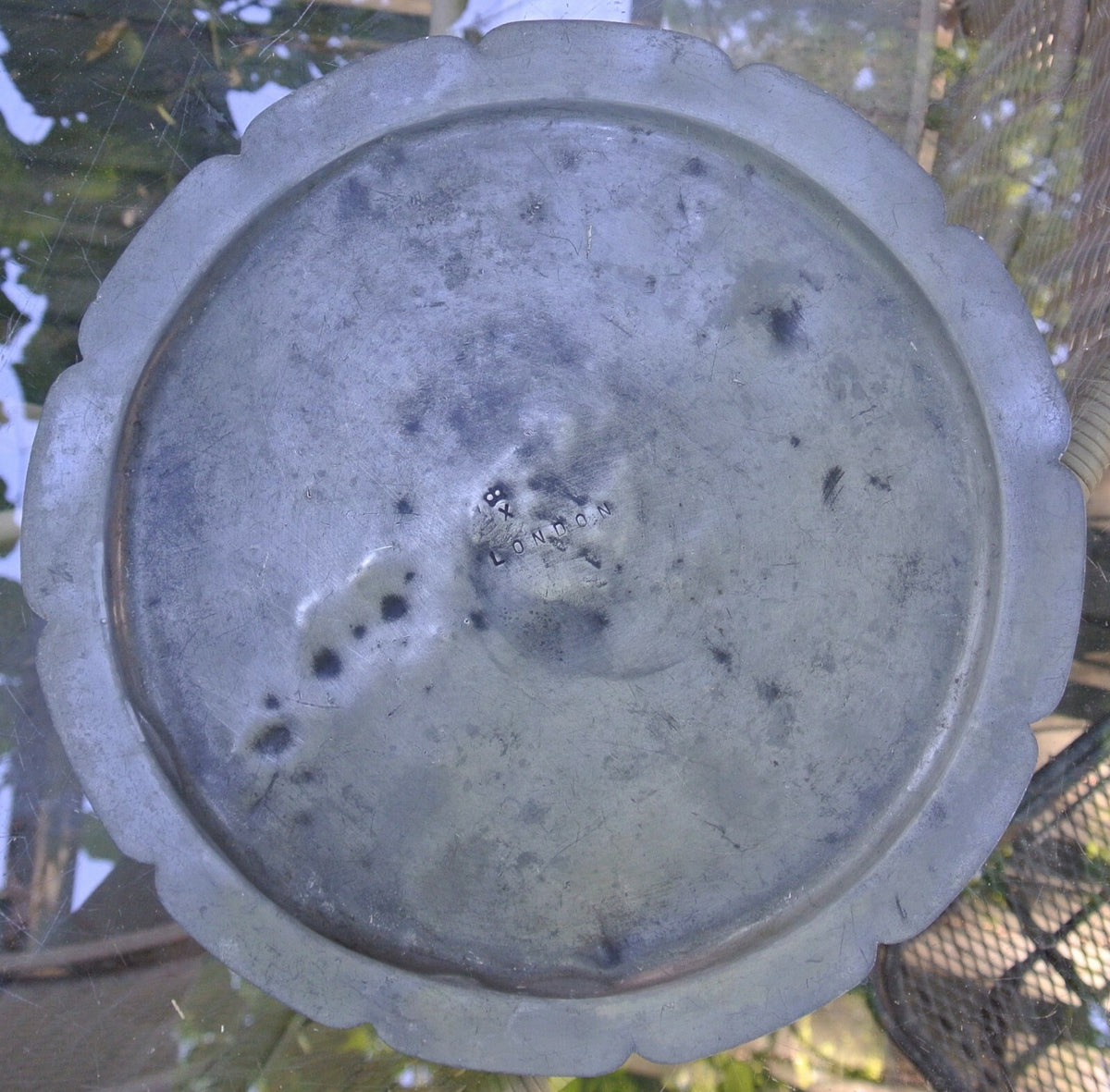 Antique Pewter Plate Marked London 11" Diameter