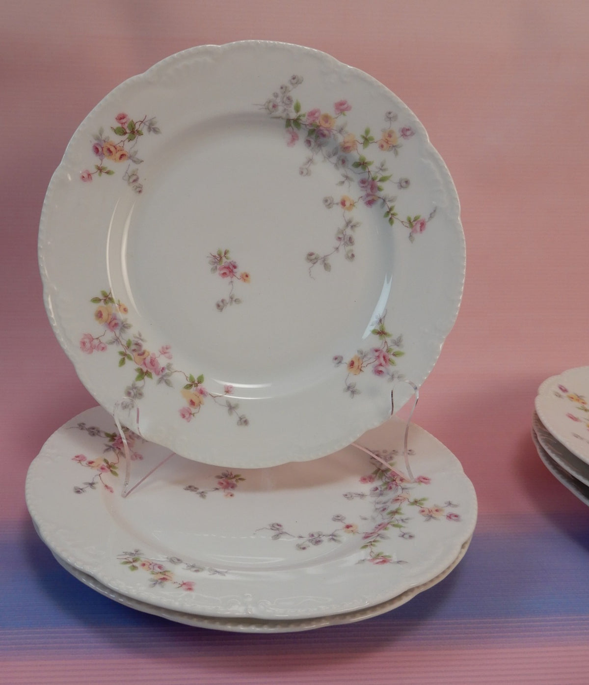 Set of 6 Bassett Limoges Austria "5789" Pattern 8-1/2" Salad Plates