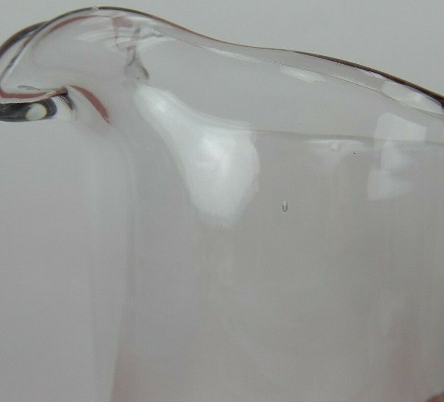 Vintage Cocktail Pitcher w/ Glass Stirrer Open Bubble in the Base 9-1/8"