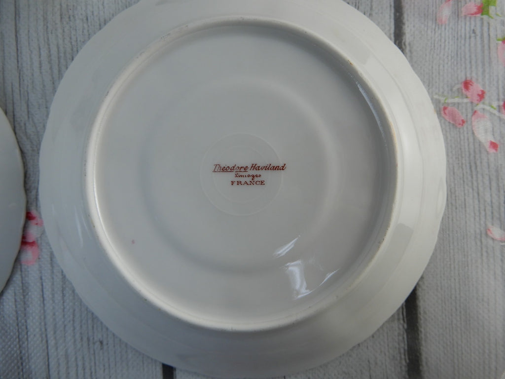 12 Piece Antique Theodore Haviland Limoges Schleiger 145 with Chips