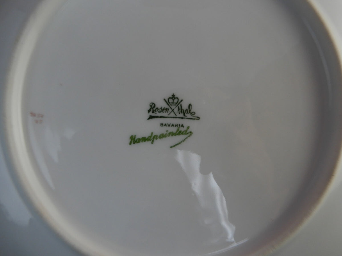 Signed Rosenthal Hand Painted Floral Rose Plate 9"