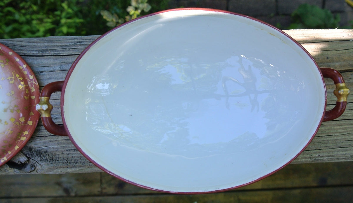 Vintage H&Co. Haviland Co Chintz Vegetable Bowl with Lid