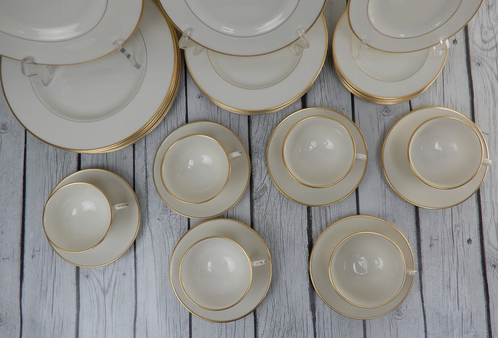 Vintage 30 Piece Pickard Gold Horizon~ 6 Place Setting Made in U.S.A.